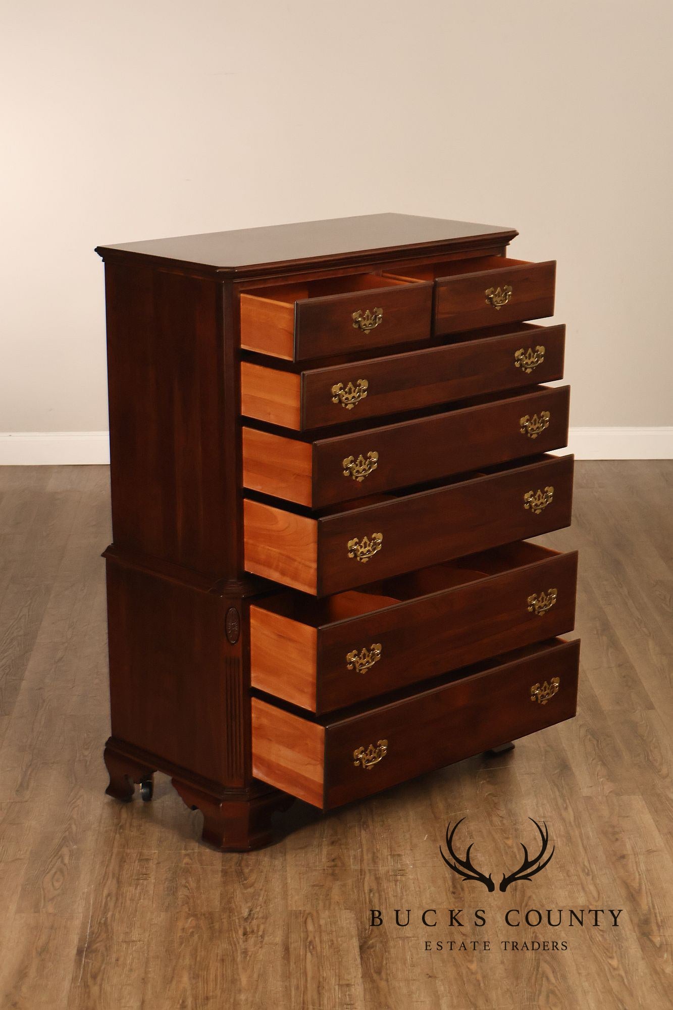 Ethan Allen 'Georgian Court' Cherry Chest on Chest