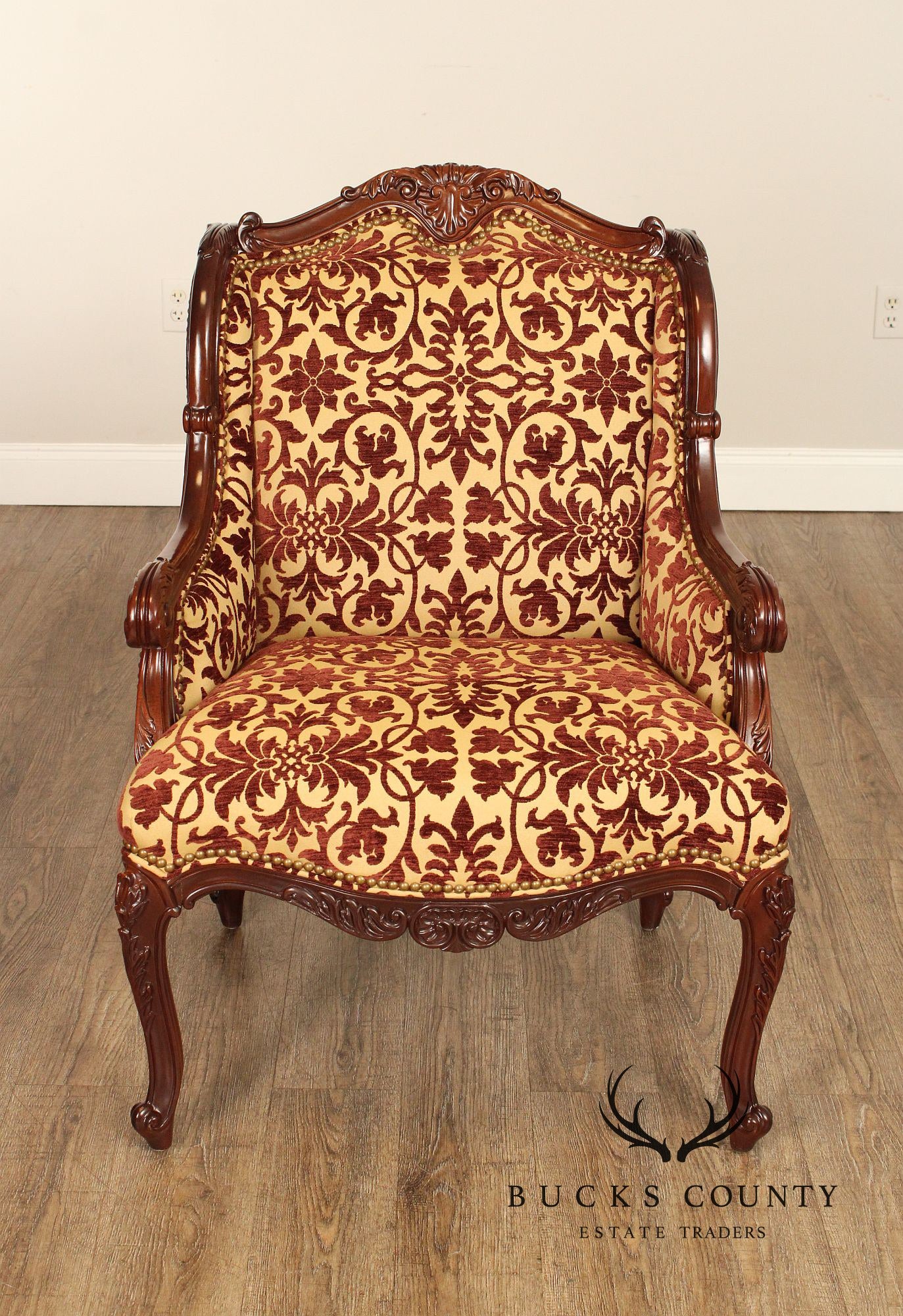 Hancock & Moore French Louis XV Style Bergere Armchair