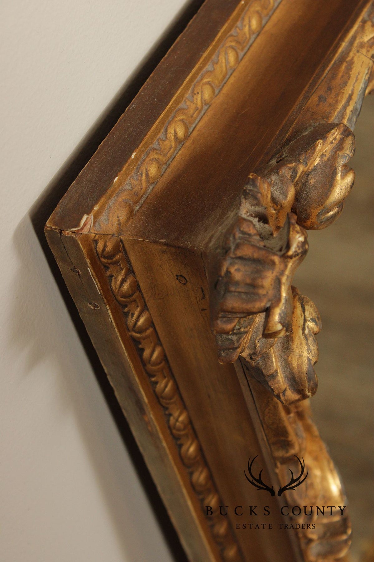 C. A. Greenig Antique Rococo Style Giltwood Wall Mirror