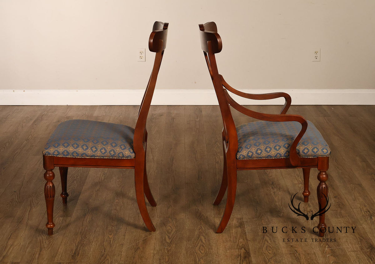 Ethan Allen British Classics Collection Set of Eight Dining Chairs