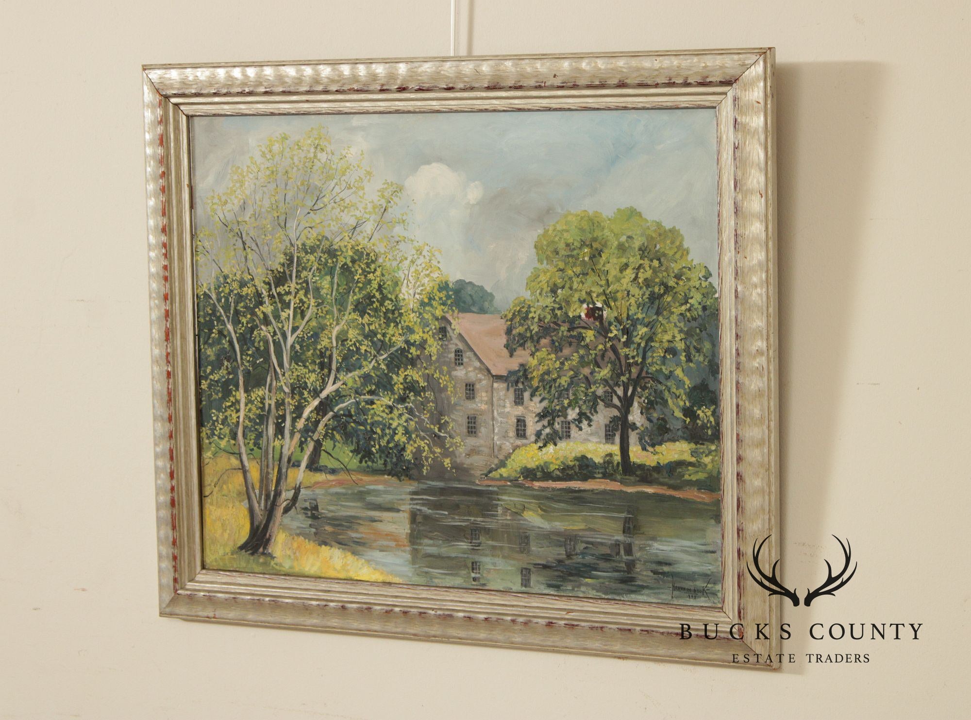 Harry Martin Book Pennsylvania Impressionist Oil Painting, Mill Pond