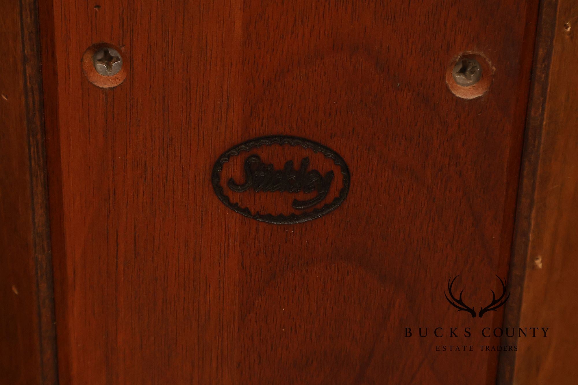 Stickley Traditional Newport Mahogany Lighted Corner Cabinet