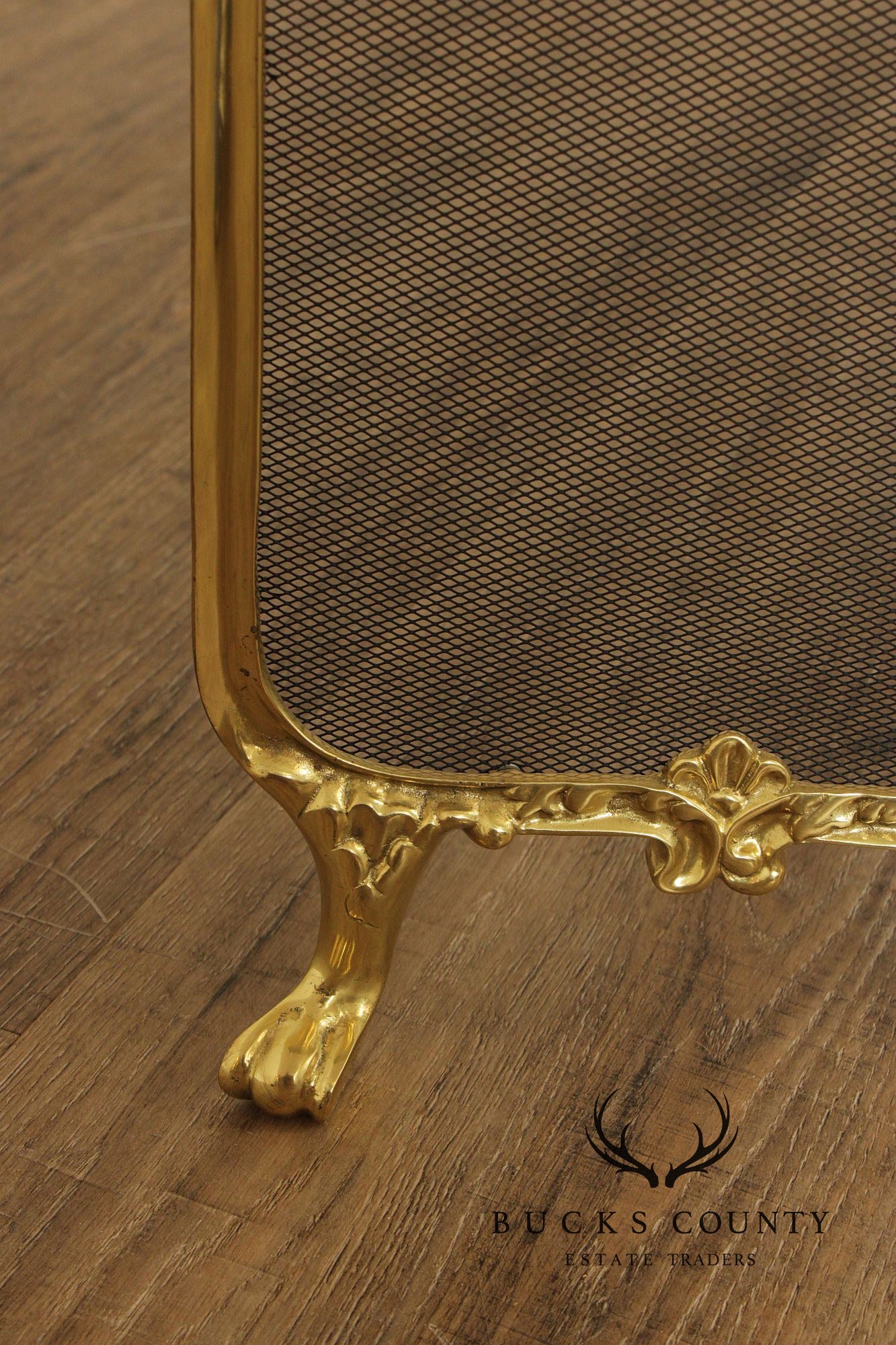Rococo Style Quality Brass Fireplace Screen