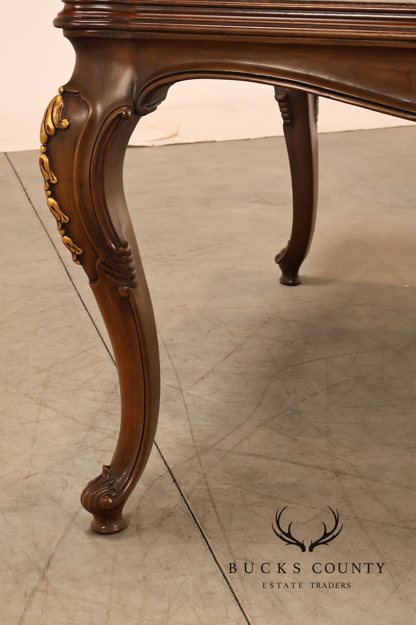 Karges French Louis XV Style Walnut Expandable Dining Table