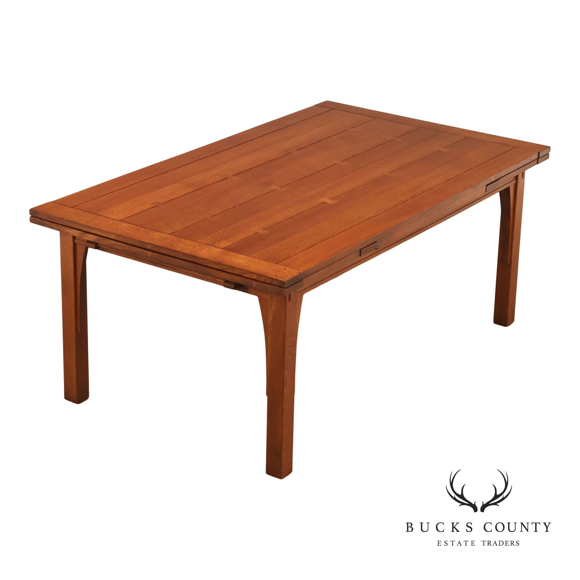 Stickley Mission Collection Oak Extendable Dining Table