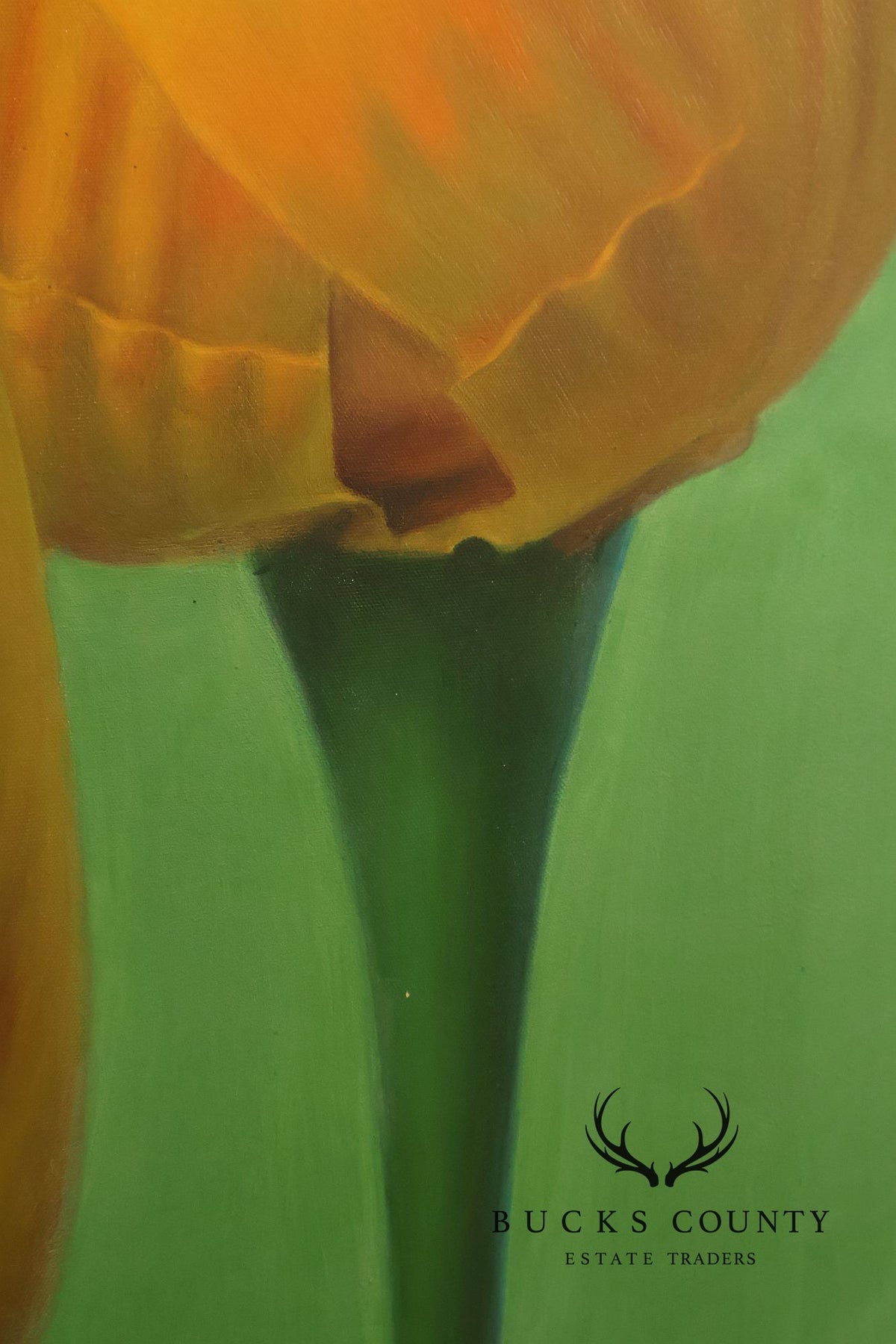 Artist Signed Photorealistic Oil Painting, Tulips