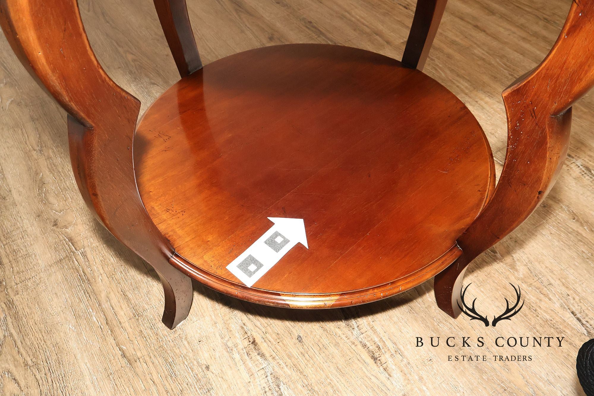 Baker Milling Road Round Mahogany Two Tier Lamp Table