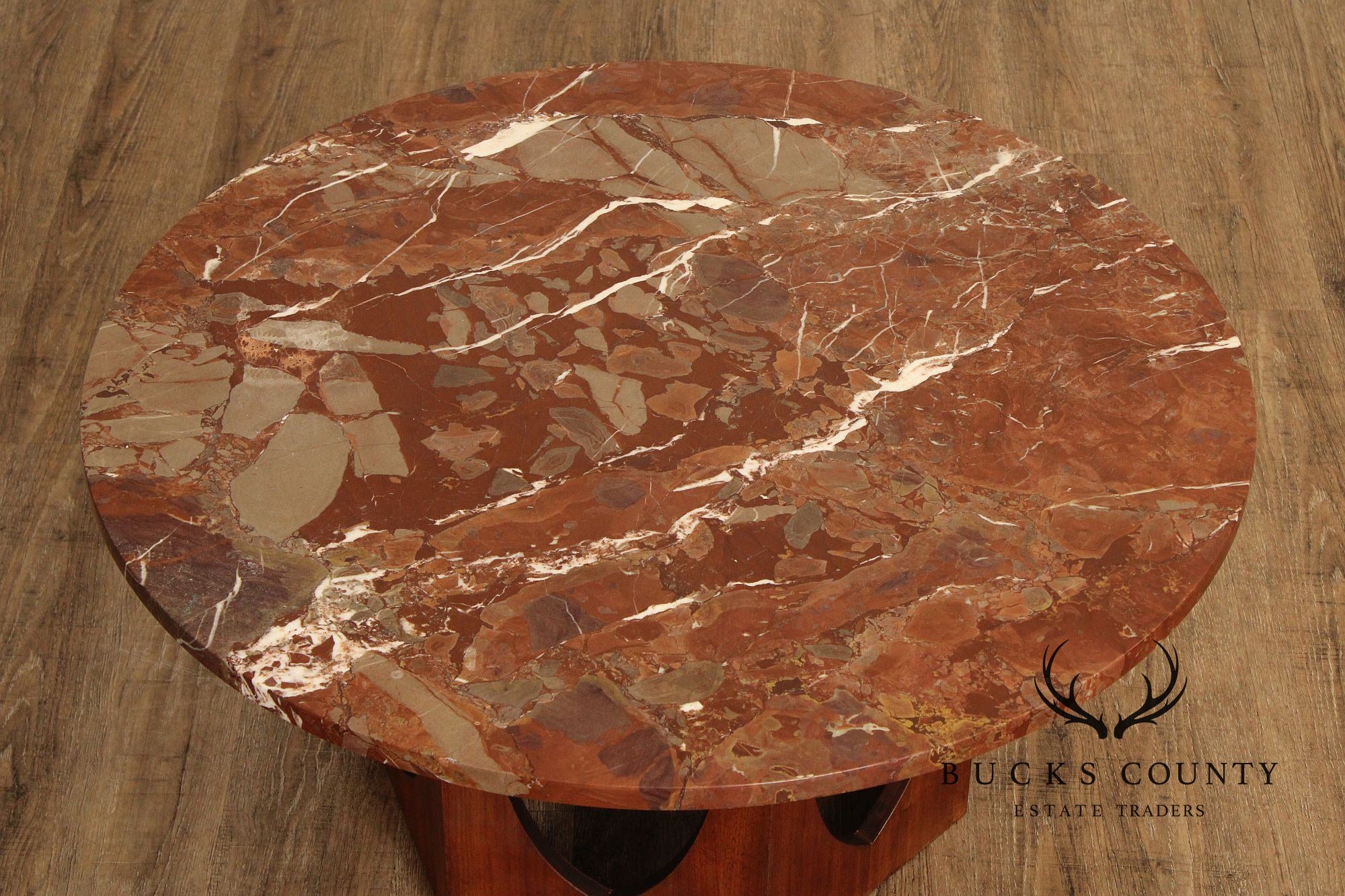 Harvey Probber Mid Century Modern Round Marble Top Coffee Table