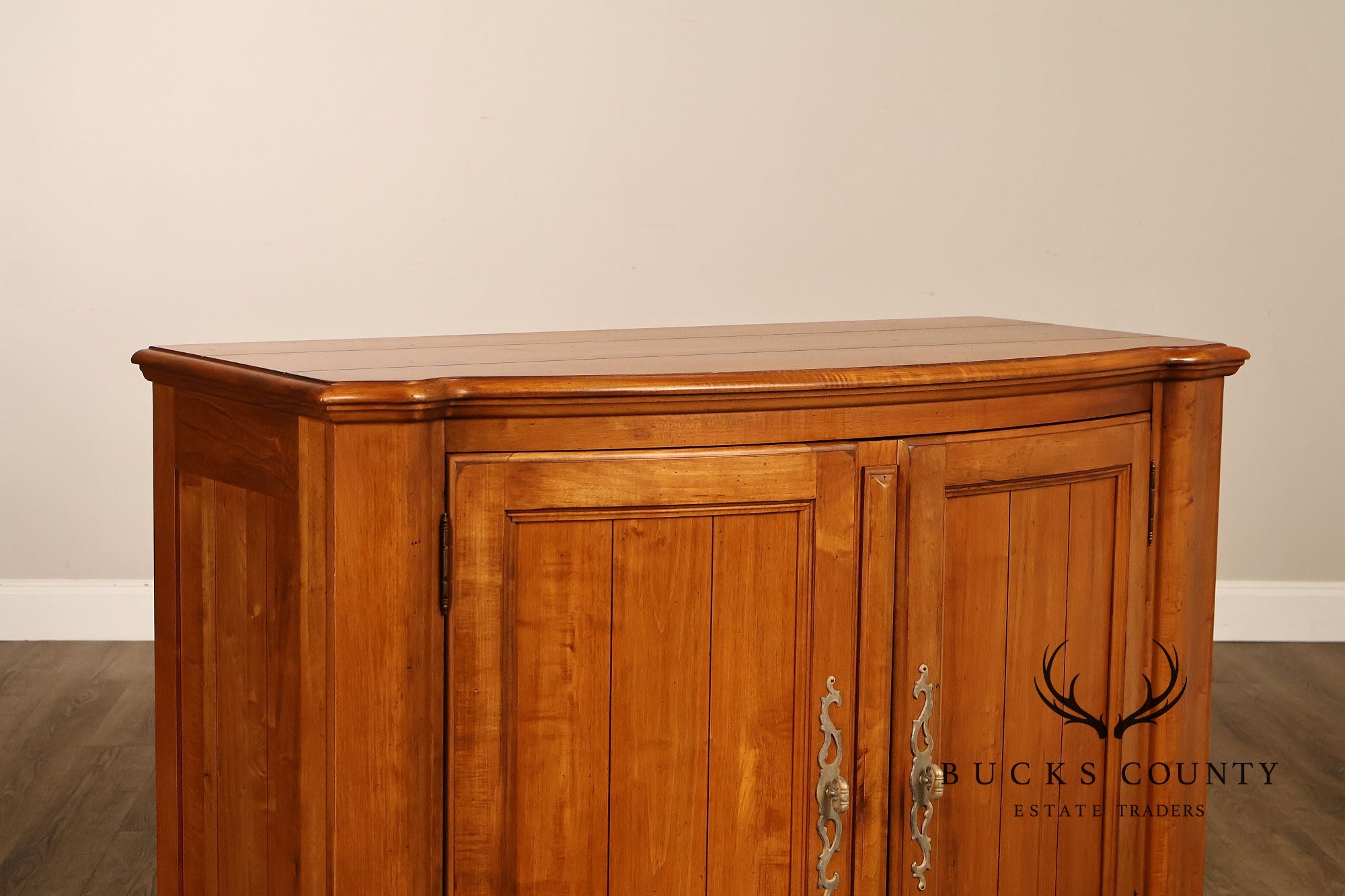 Ethan Allen French Country Style 'Legacy' Maple Bowfront Server