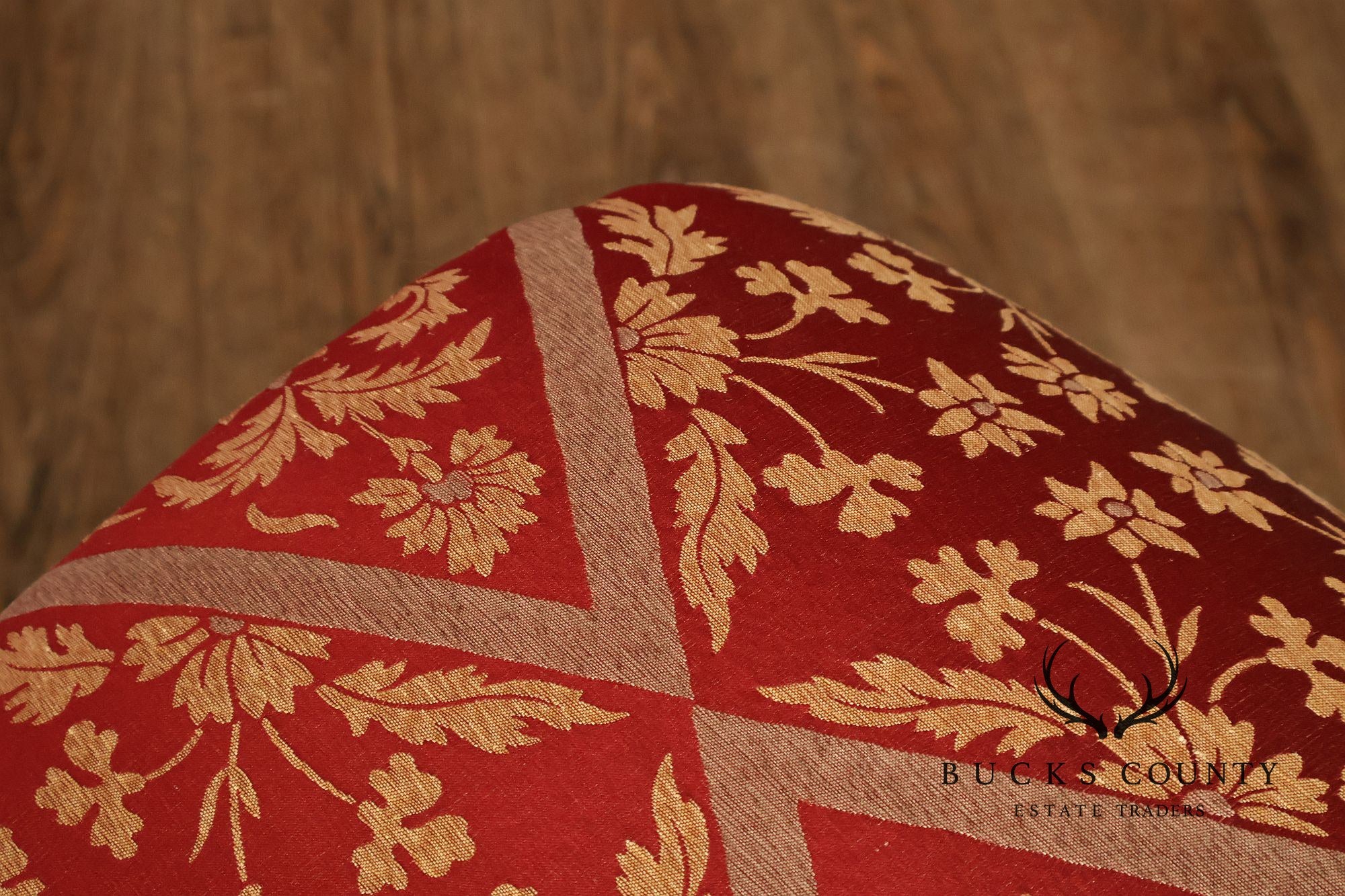 Neoclassical Style Carved Upholstered Recamier Bench