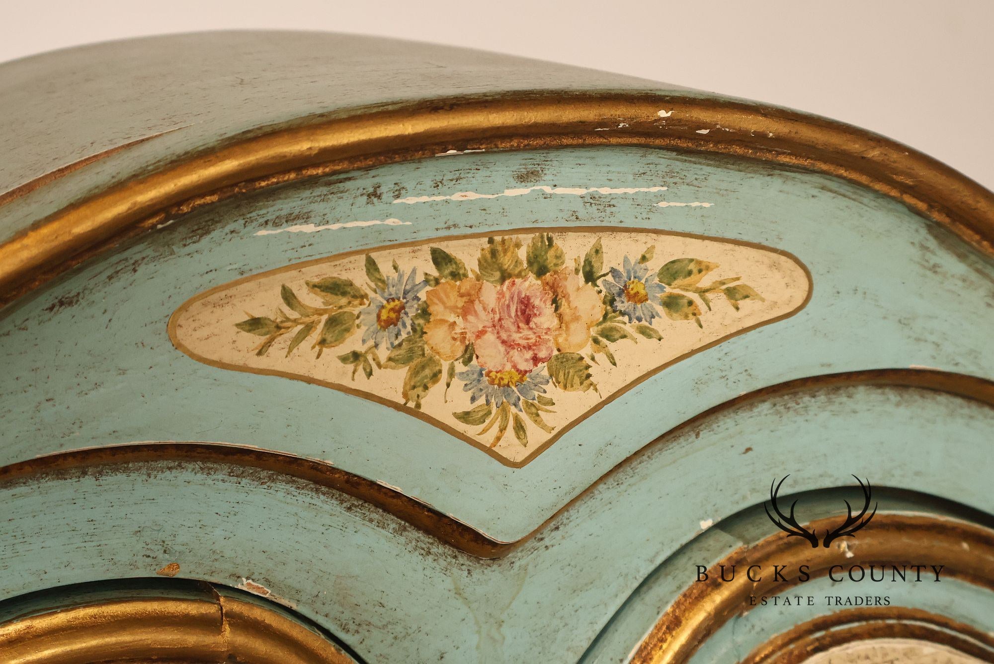 Venetian Style Hand Painted Florentine Cabinet On Stand