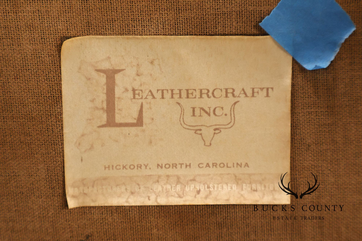 Leathercraft Tufted Leather Ottoman