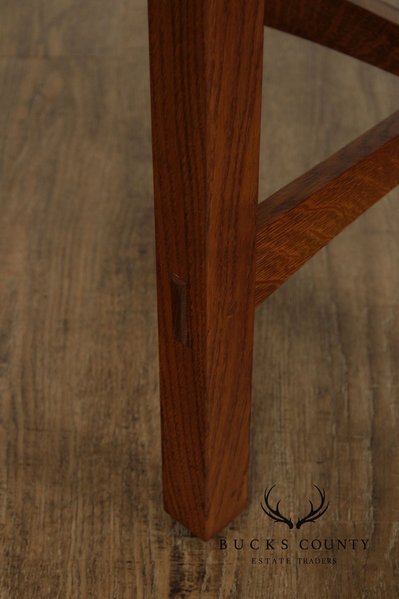 Stickley Mission Collection Oak Round Lamp Table