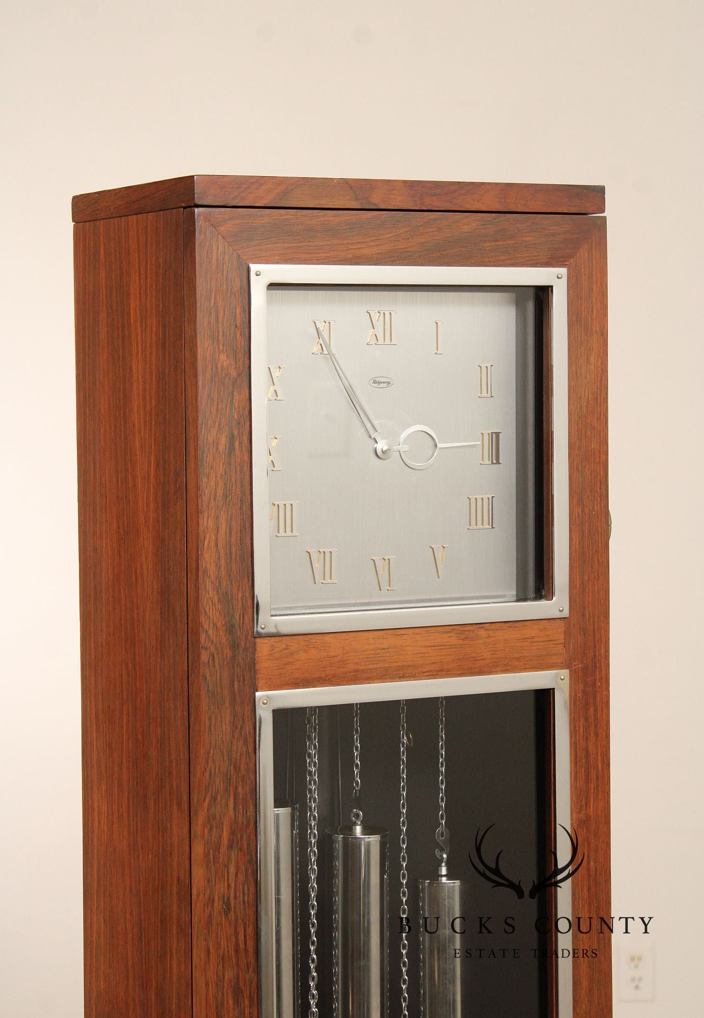 Ridgeway 1970's Modern Rosewood Grandfather Clock