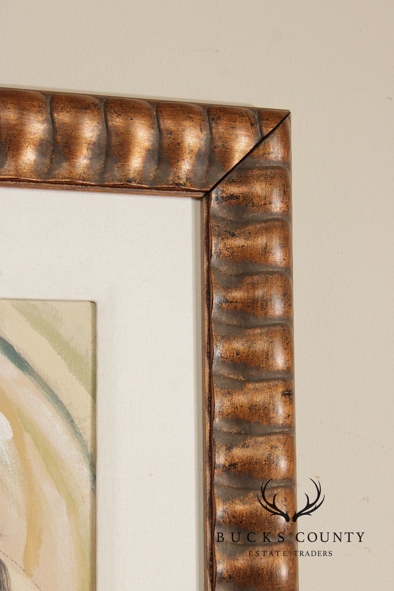 C. Williams Large Framed Oil Painting, White Shirts