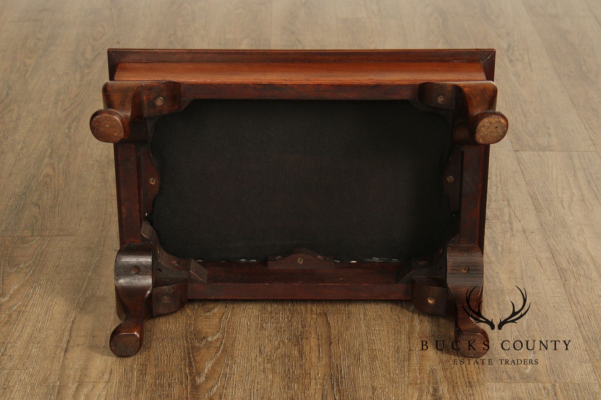 Vintage Mahogany Queen Anne Style Footstool