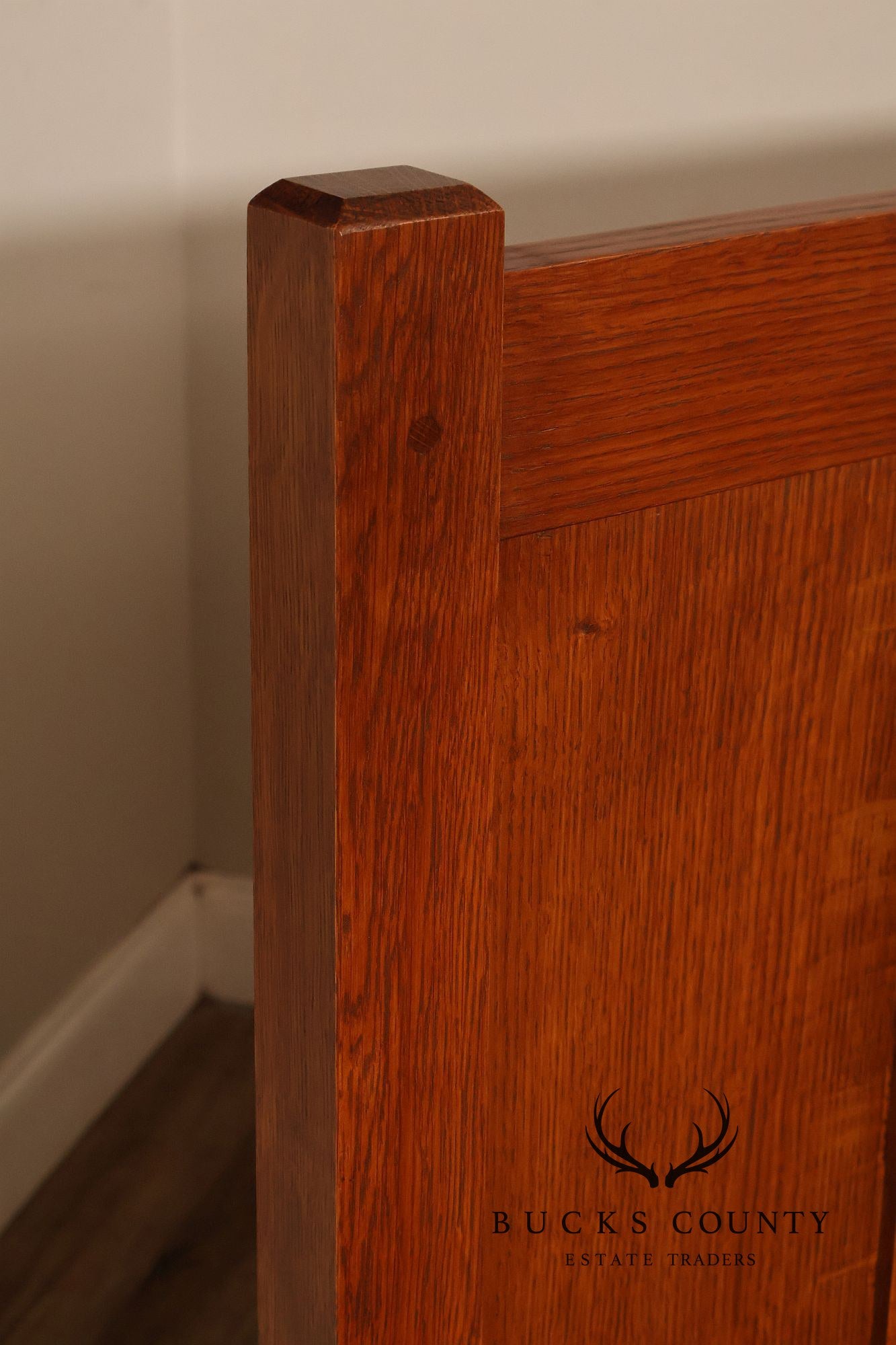 Custom Quality Mission Style Full-Size Oak Bed