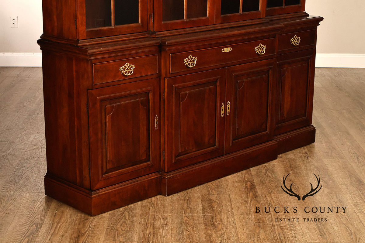Statton Trutype Americana Cherry Breakfront China Cabinet