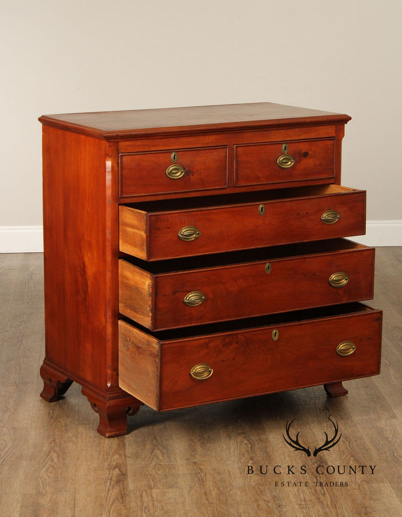 Antique American Walnut Chippendale Style Chest of Drawers