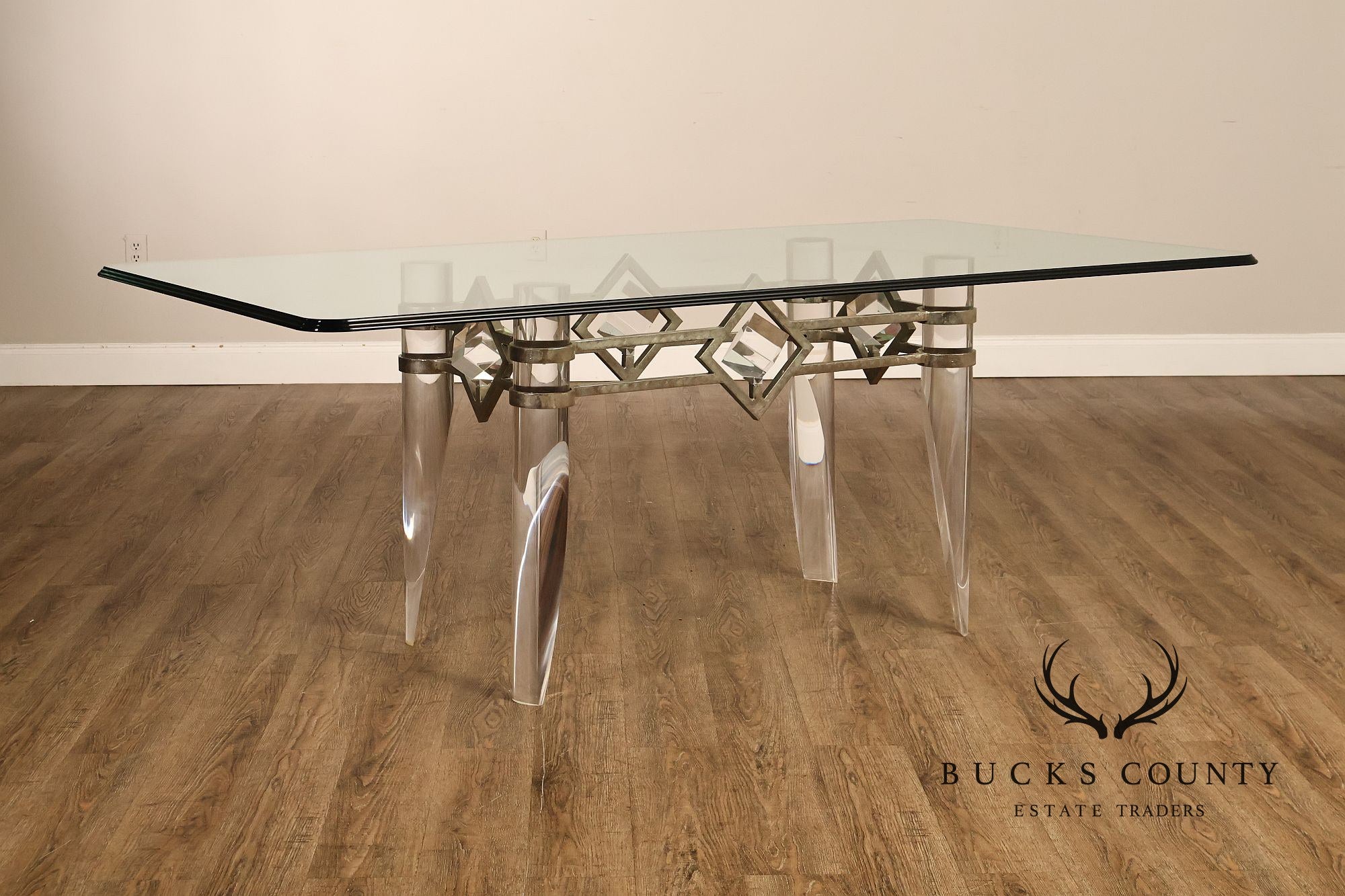 Pietro Costantini For Ello Glass Top Dining Table With Sculptural Base