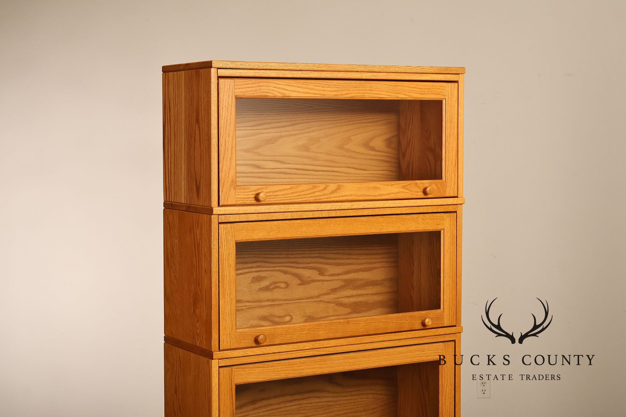 Amish Made Oak Five Stack Barrister Bookcase