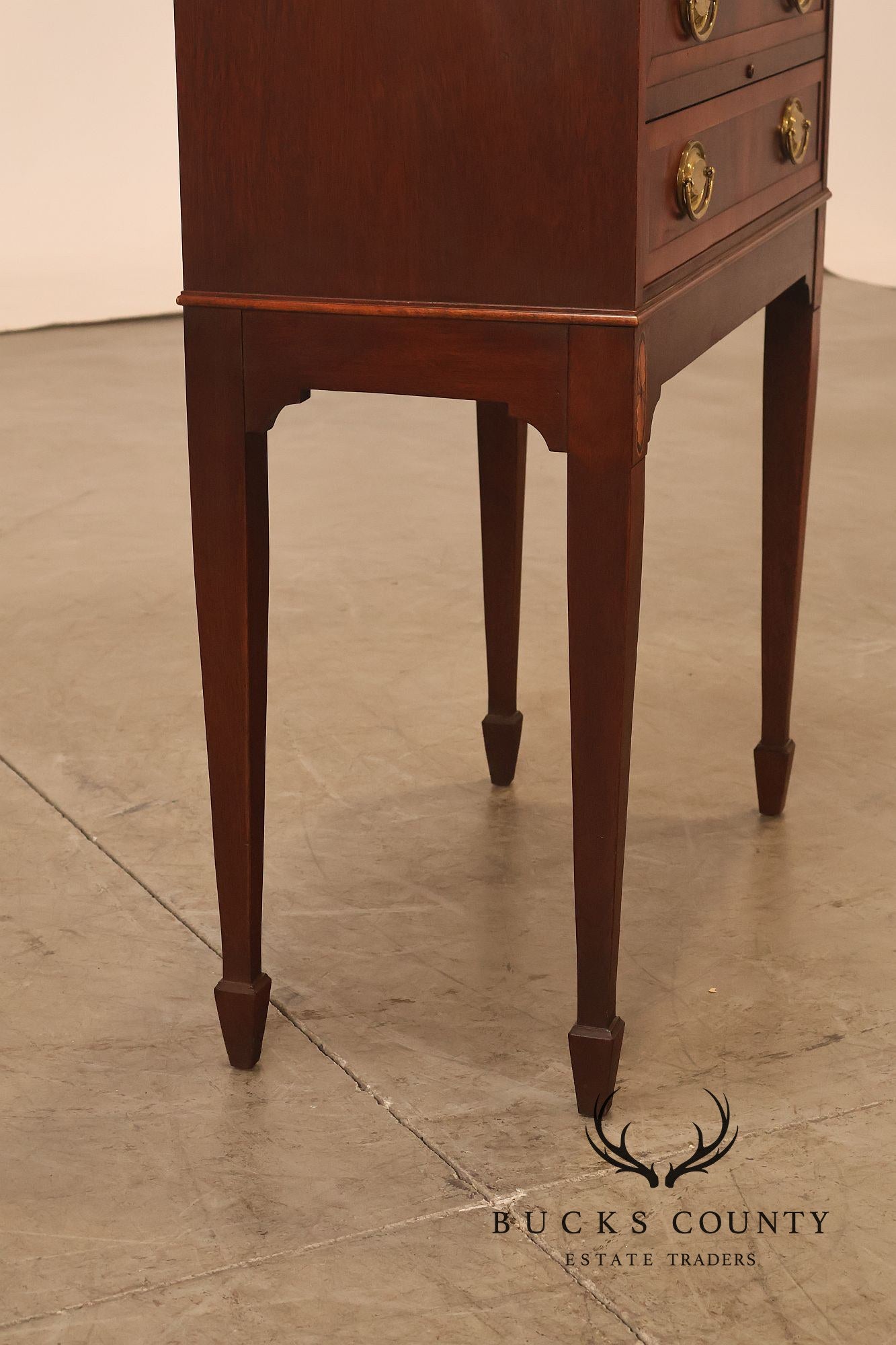 Hekman Federal Style Mahogany Inlaid Silver Chest
