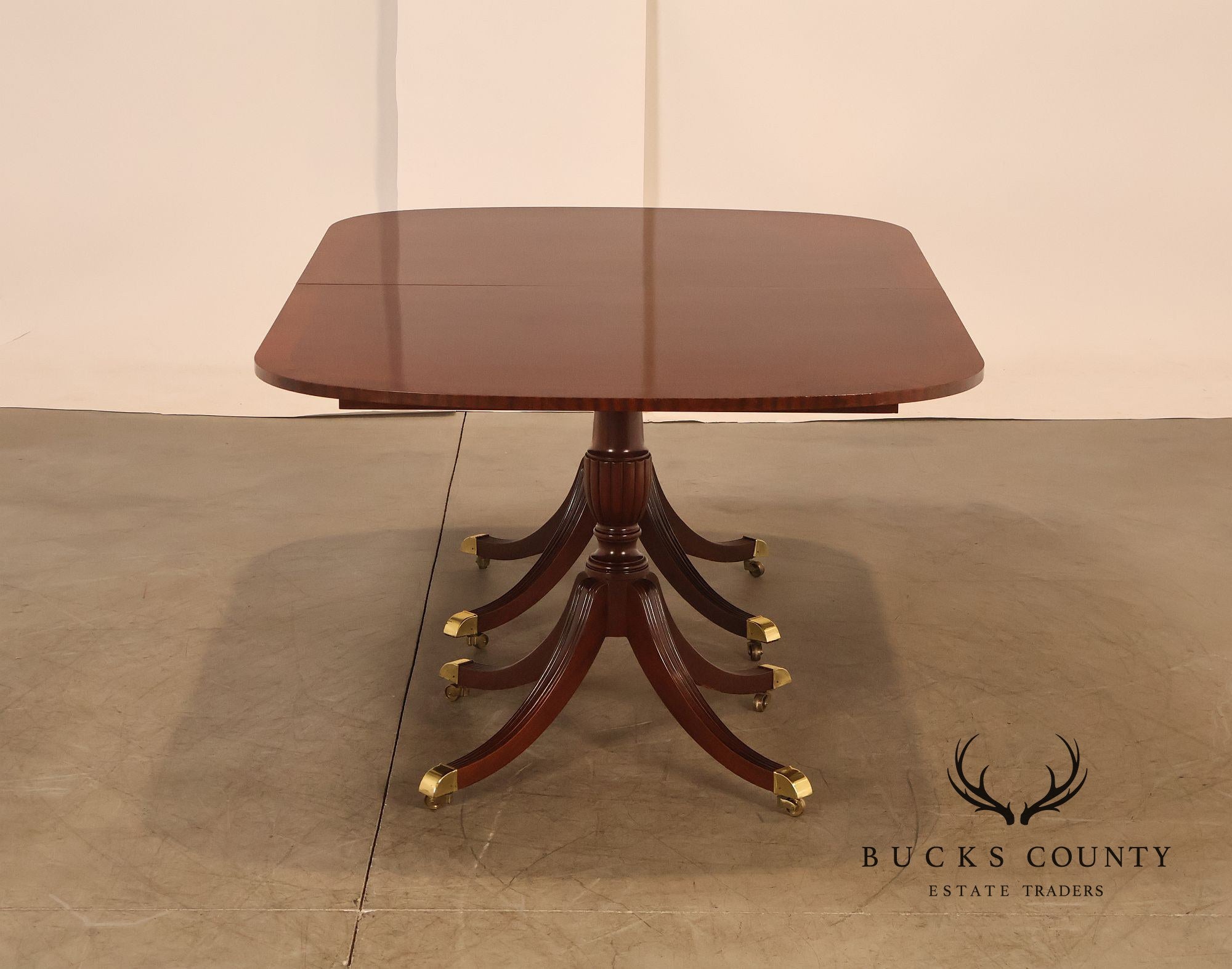 Councill Craftsmen Double Pedestal Mahogany Dining Table