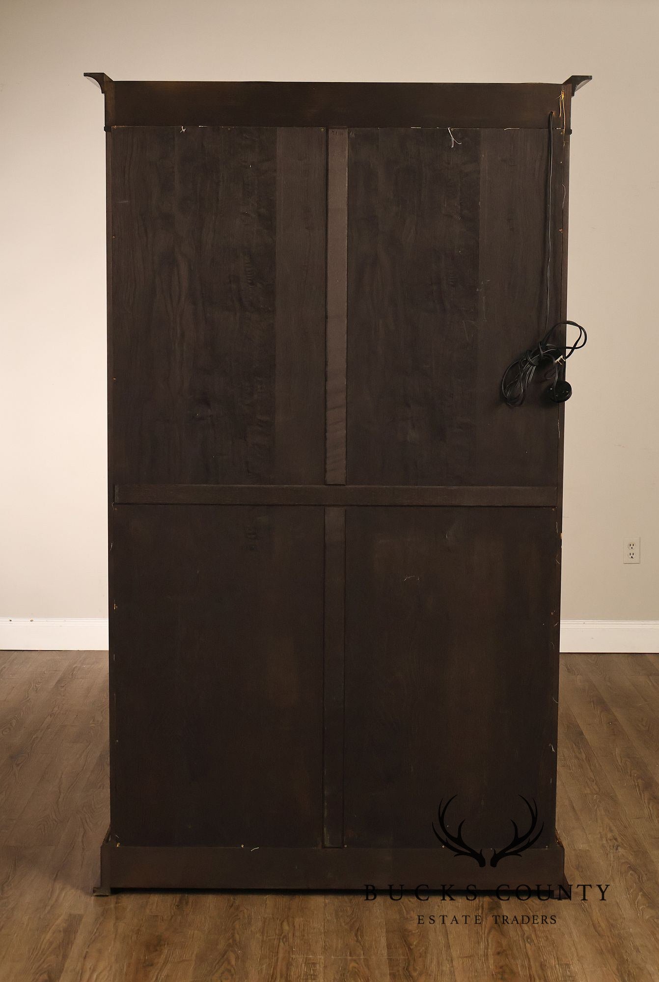 French Empire Style Burl Wood Vitrine Display Cabinet