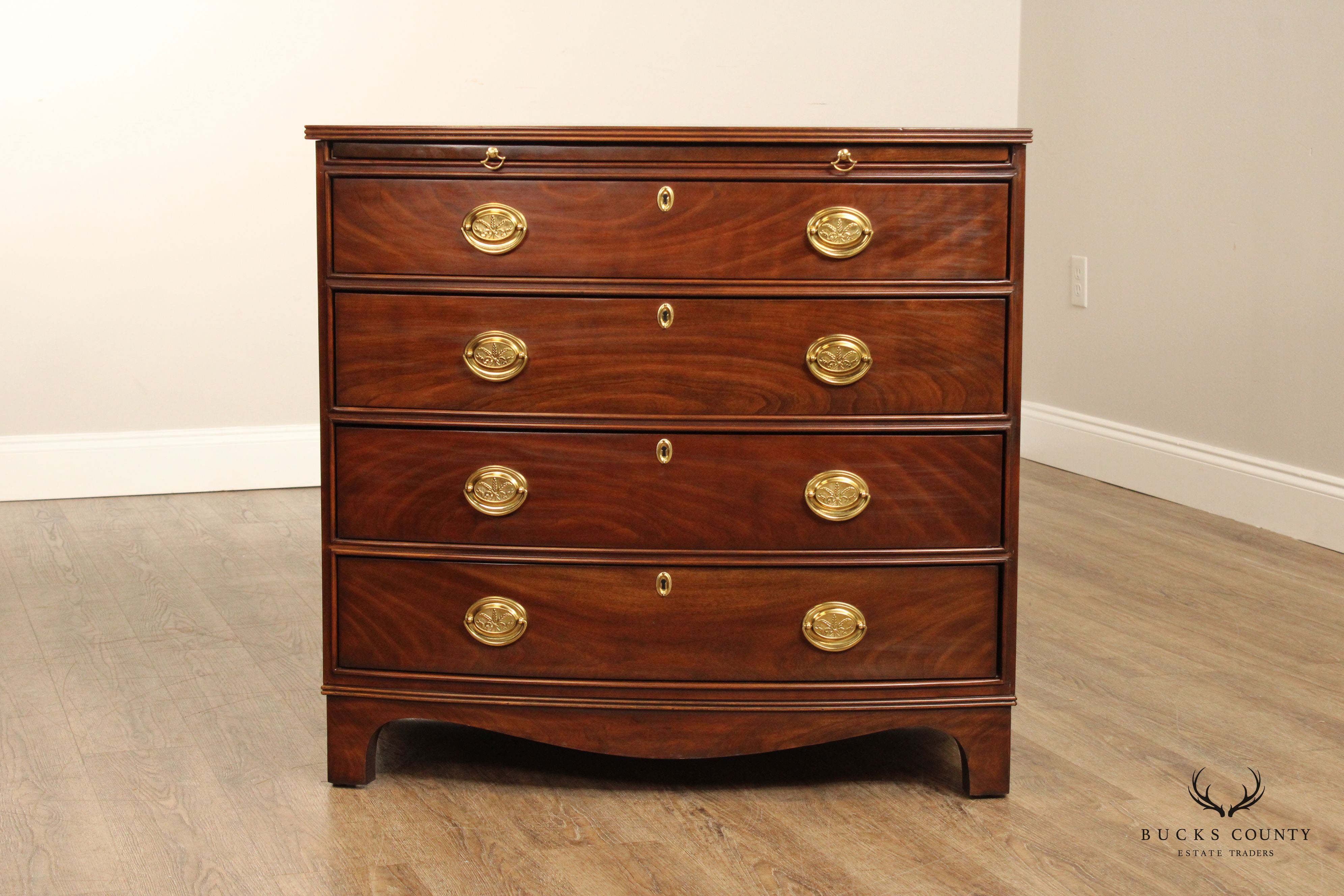 Harden Hepplewhite Cherry Bow Front Chest of Drawers,