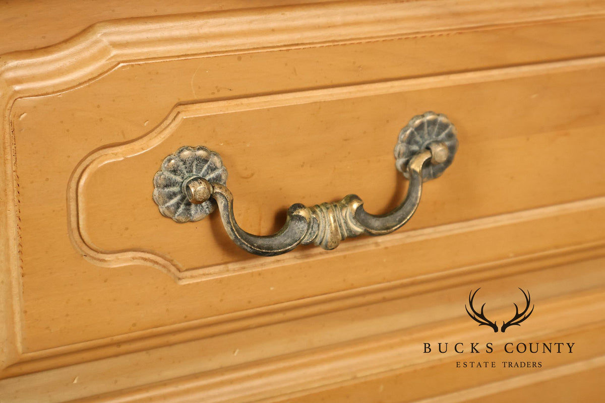 Ethan Allen French Country Style Maple Dresser with Mirror