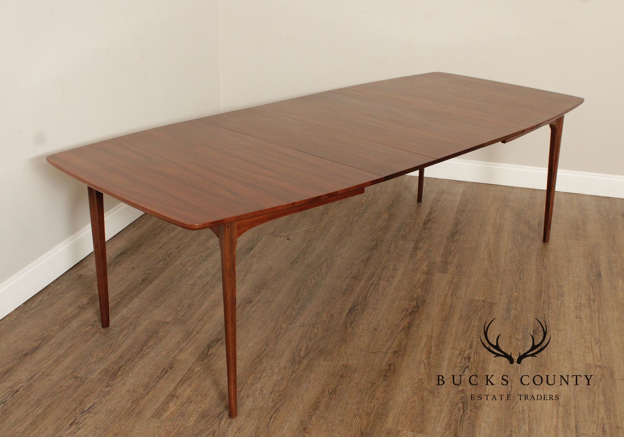 Kent Coffey Perspecta Mid Century Modern Walnut Extendable Dining Table