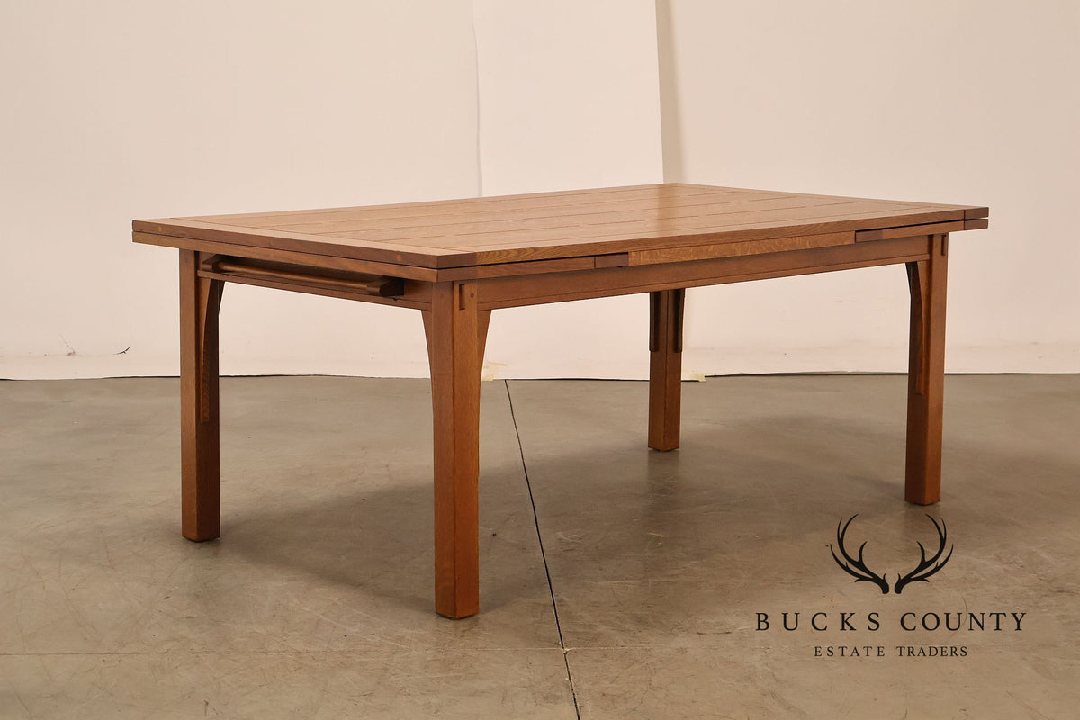 Stickley Mission Collection Oak Draw Top Extension Dining Table