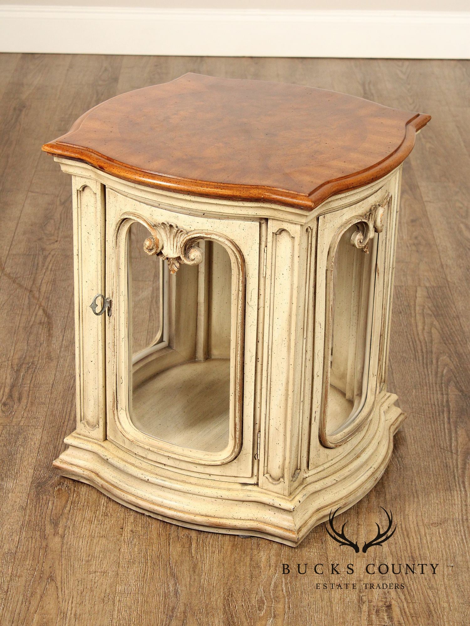 Tuscan Style Vitrine Display Side Table