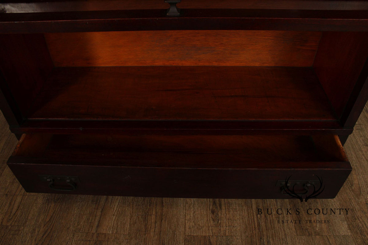 Vintage Mahogany Three-Stack Barrister Bookcase