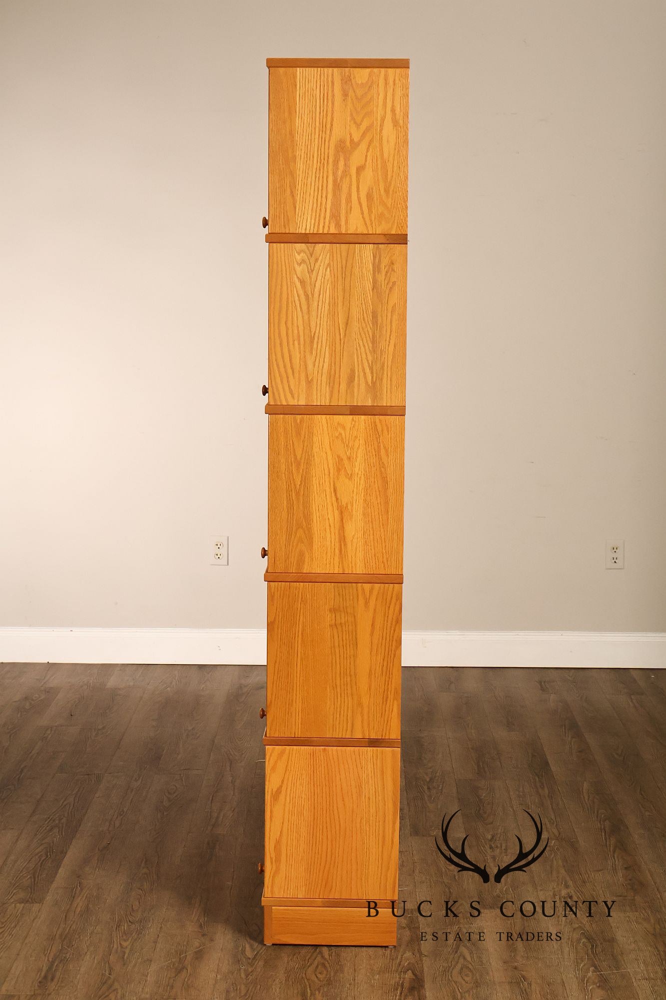 Amish Made Oak Five Stack Barrister Bookcase