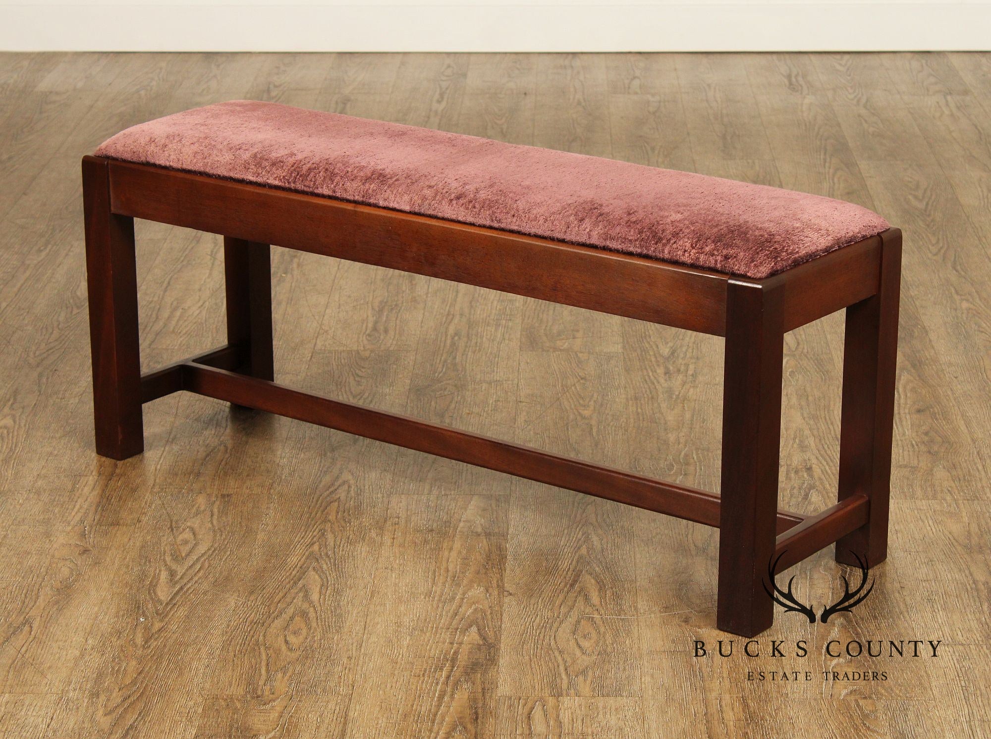 Chippendale Style Vintage Mahogany Window Bench