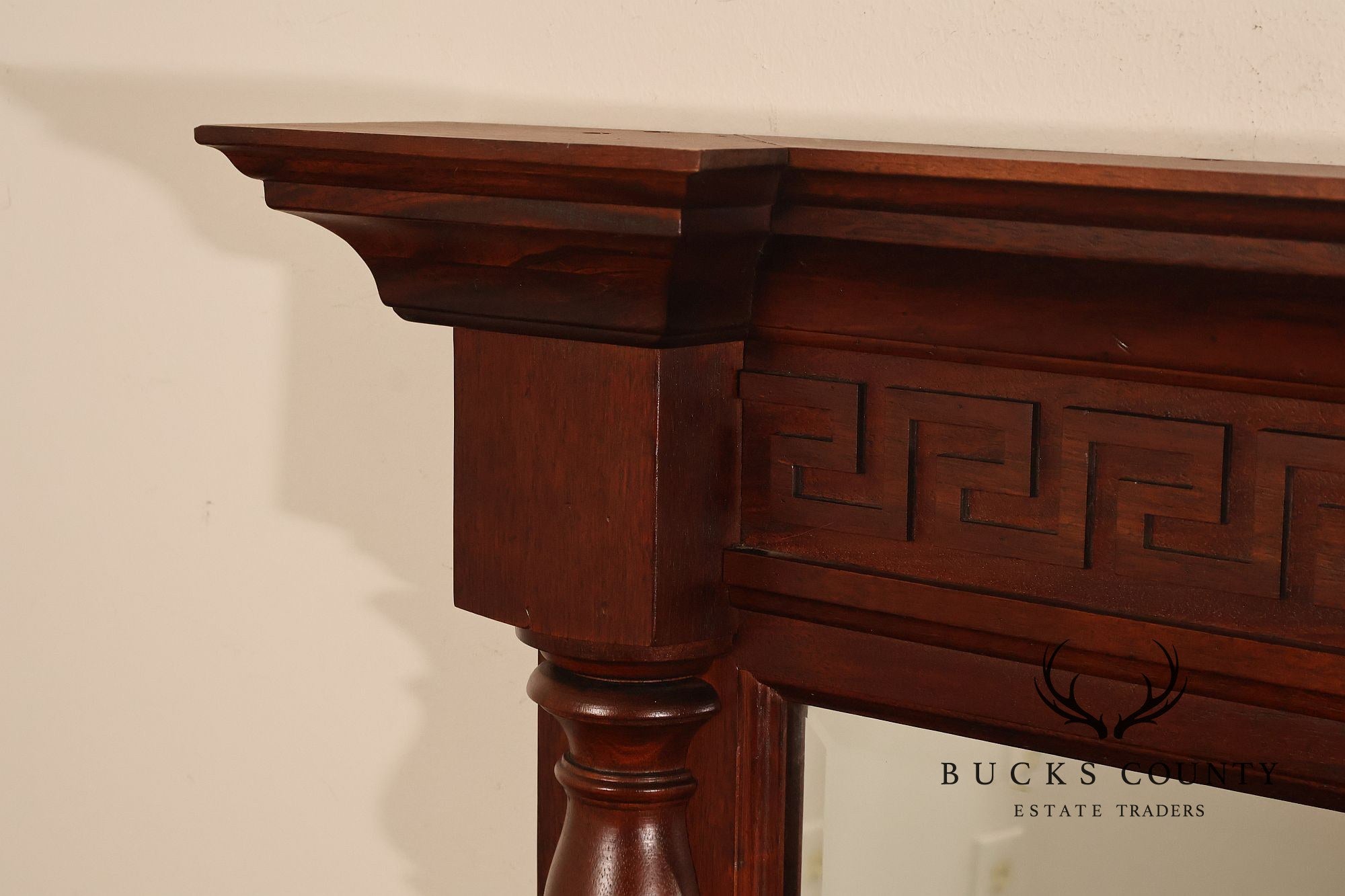 Neoclassical Style Carved Mahogany Wall Mirror