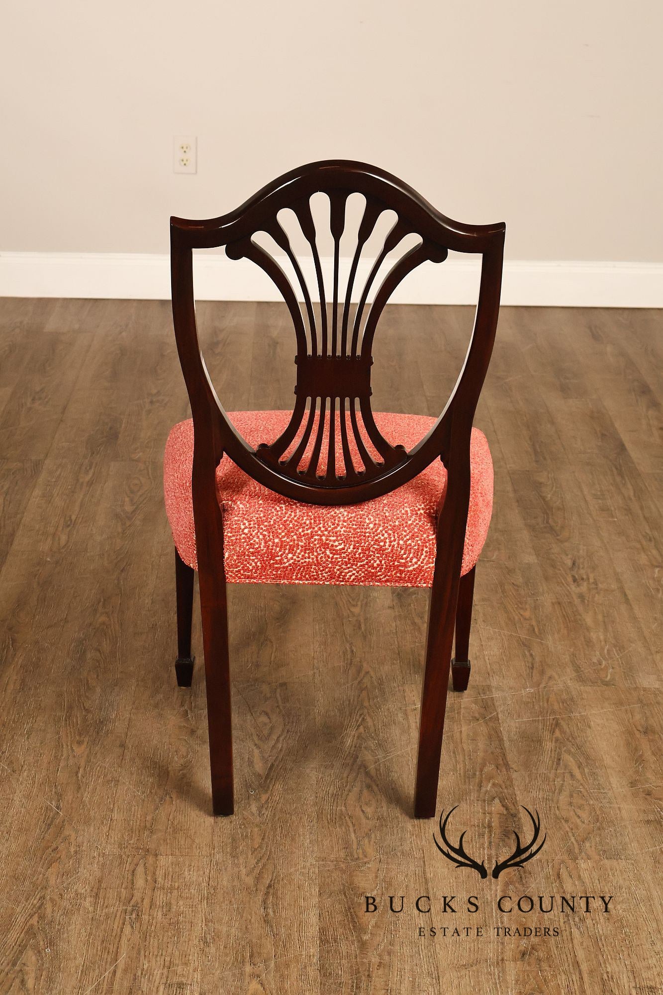 Stickley Federal Mahogany Set Of Eight Shield Back Dining Chairs