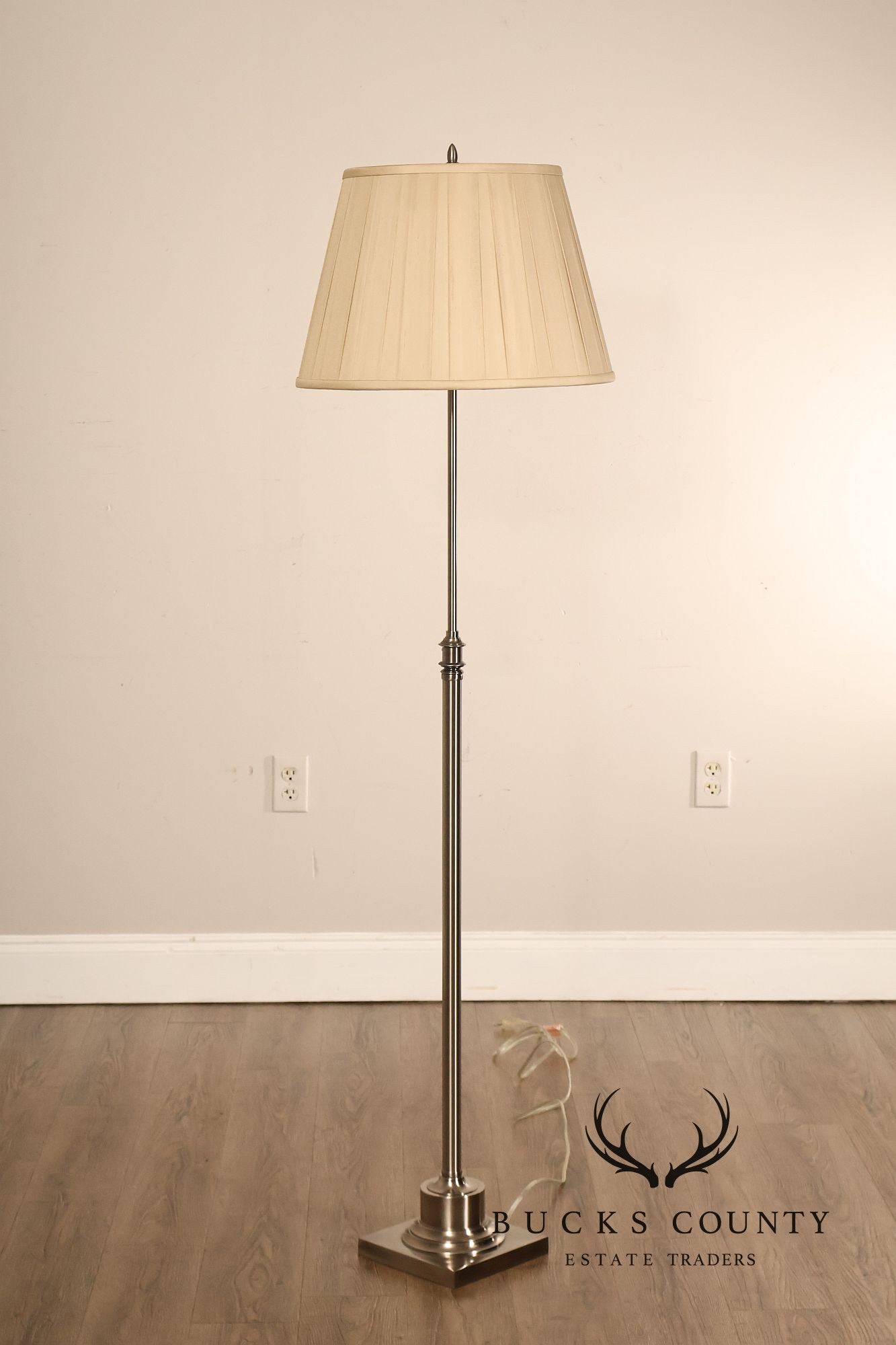 Restoration Hardware Adjustable Height Steel Floor Lamp