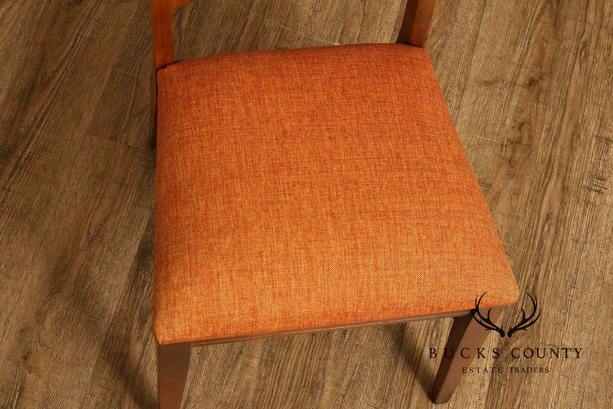 Mid Century Modern Set Of Four Walnut Dining Chairs