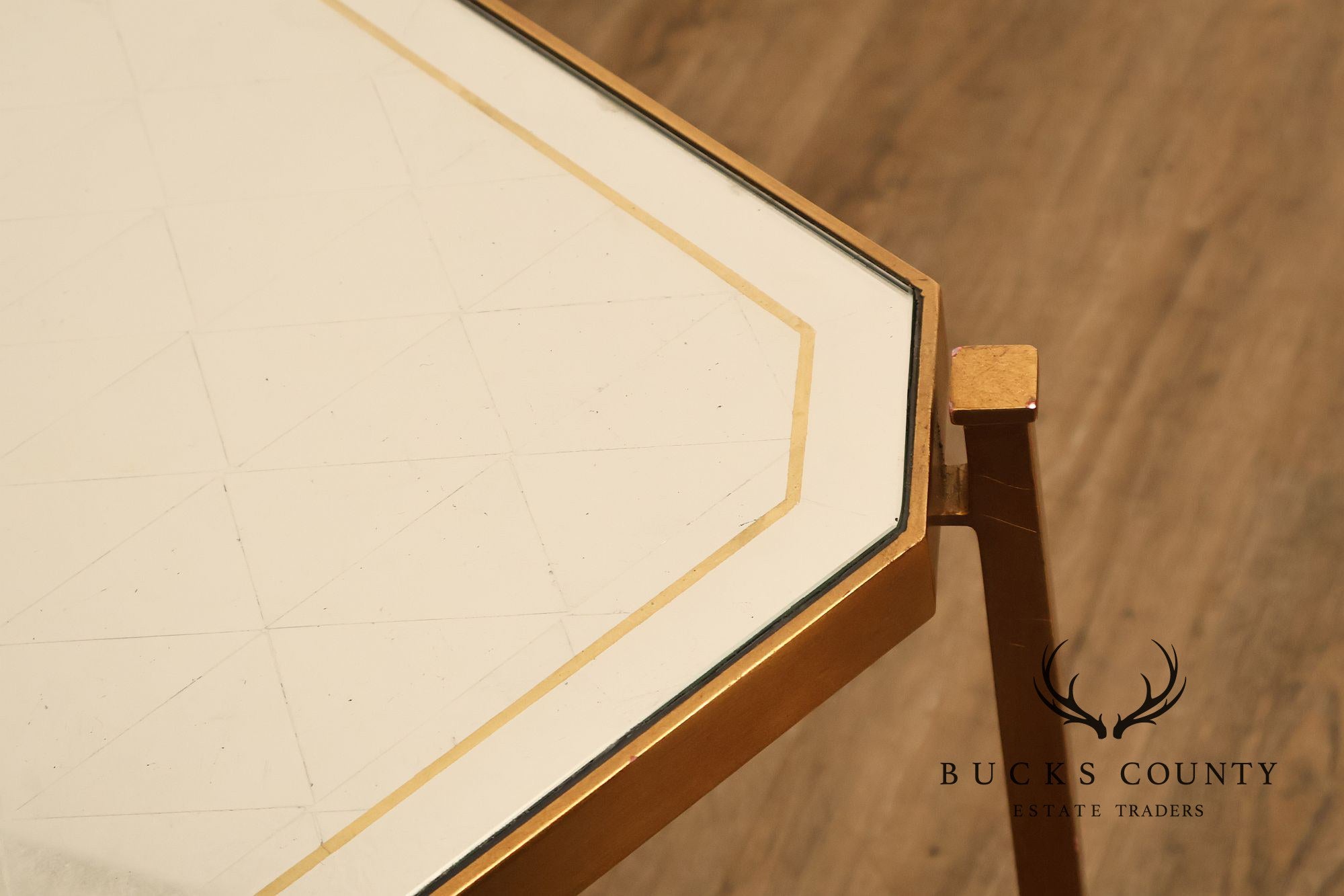 Jonathan Charles  Luxe Gilded iron Eglomise Cocktail Table