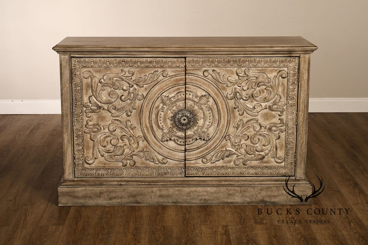 Hooker Furniture Carved Two Door Console Cabinet