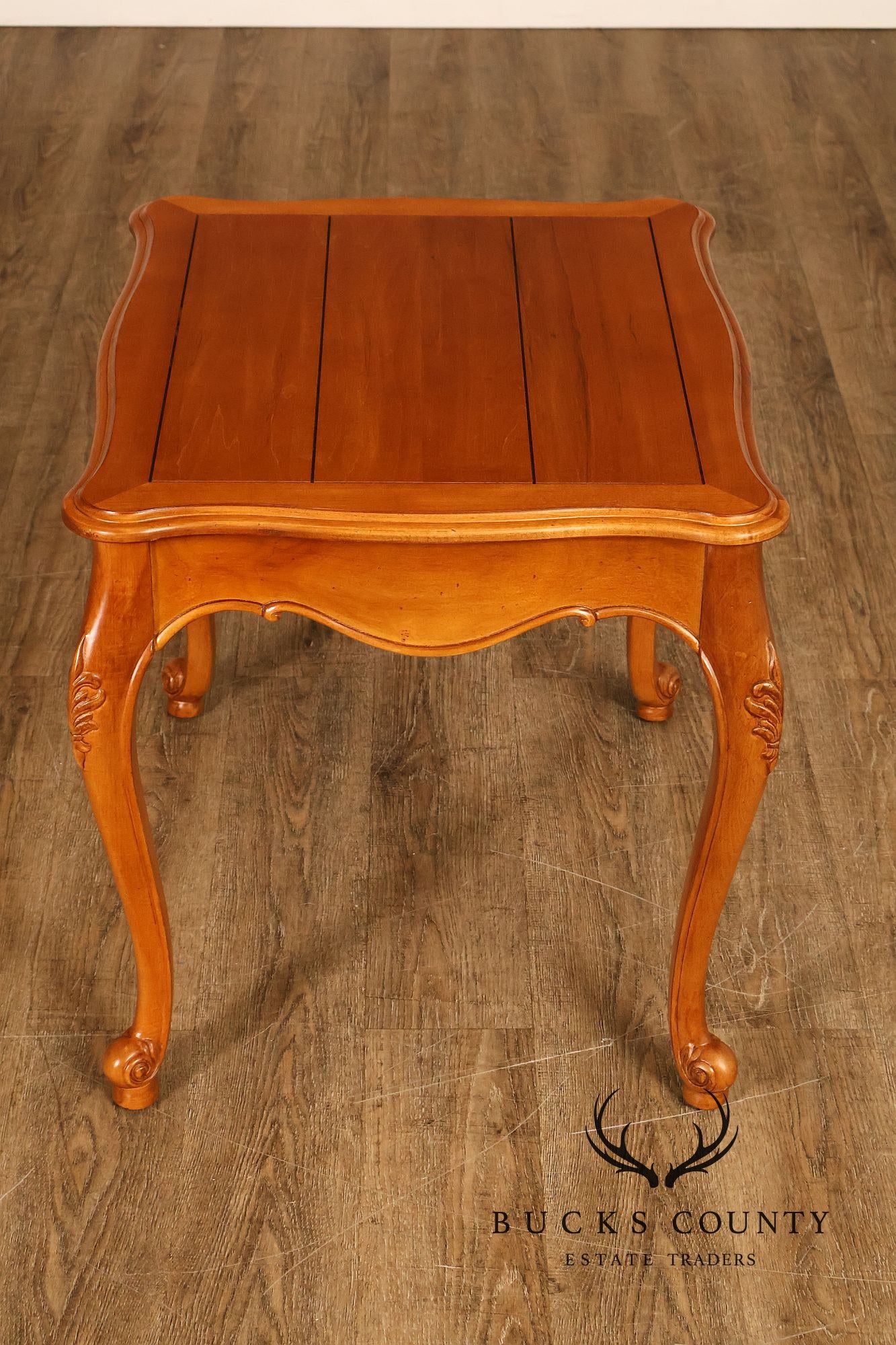 Ethan Allen Legacy Collection French Louis XV Style Pair Of End Tables