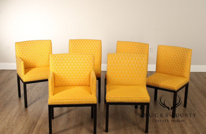 Mid Century Modern Set of Six Parsons Dining Chairs