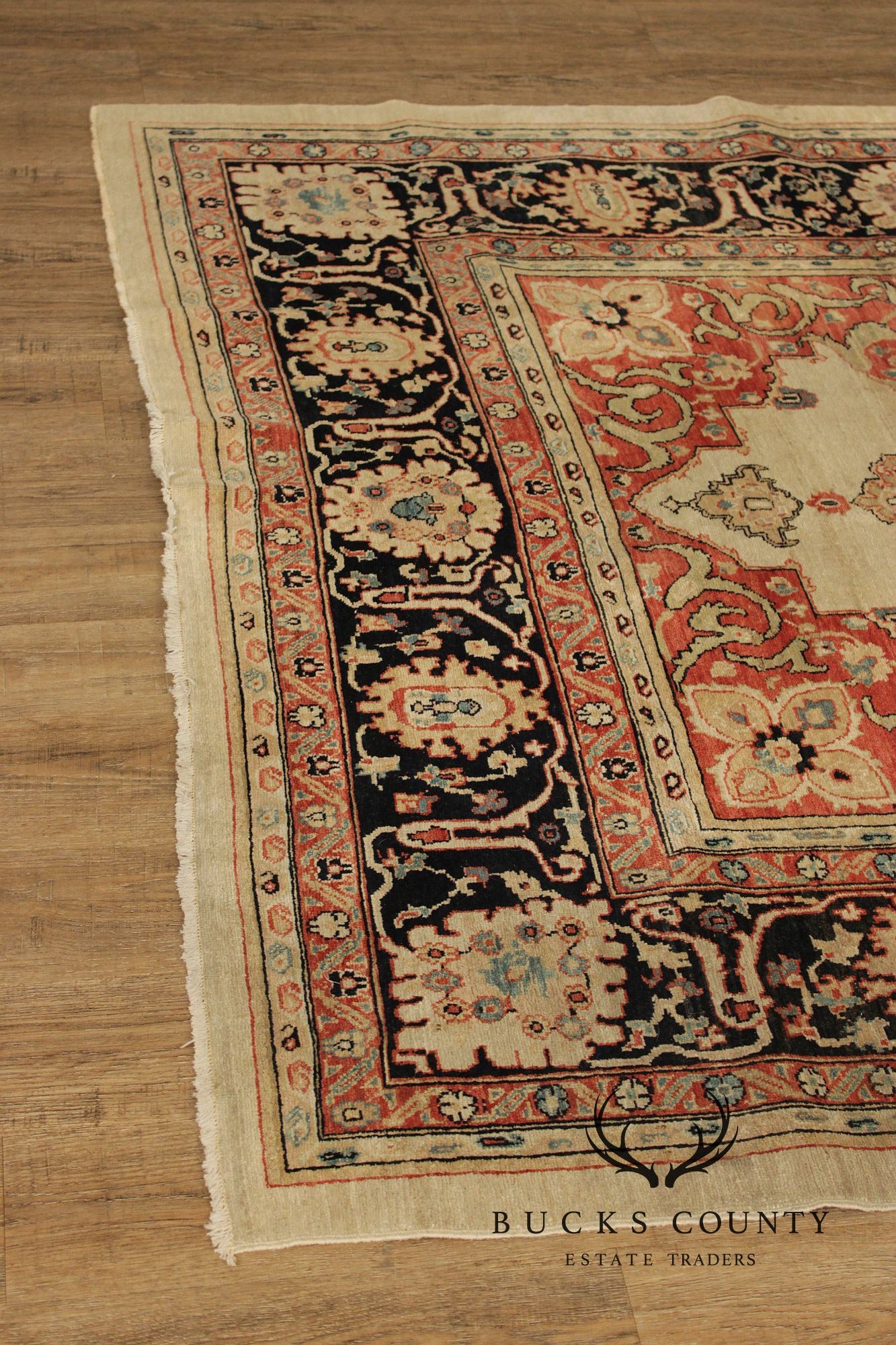 Peshawar Farahan Design Hand-Knotted Wool Area Rug – 6’ x 10’