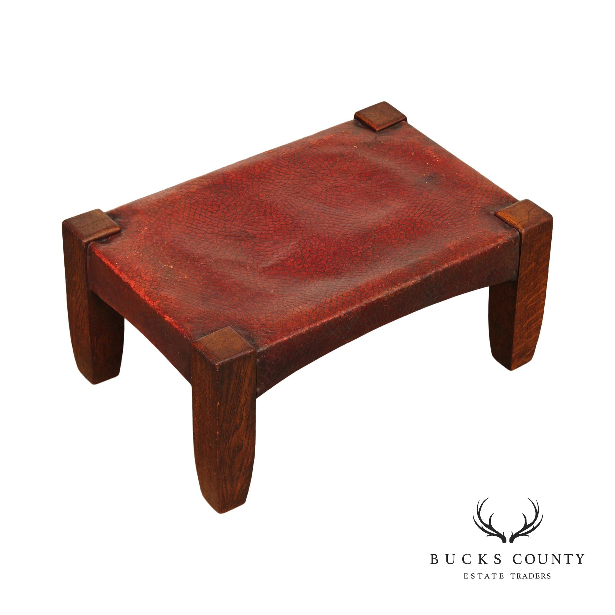 Antique Stickley Brothers Mission Oak Ottoman Model #324 1/2