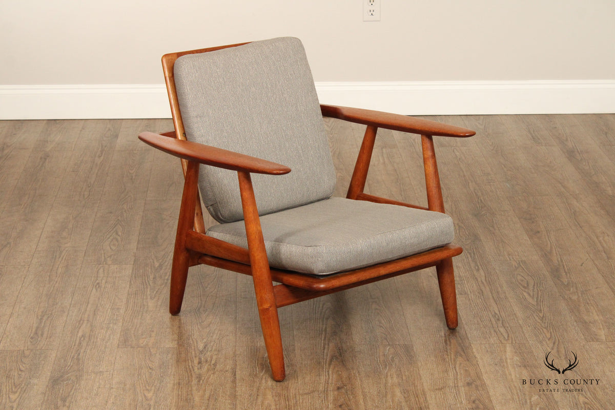 Hans Wegner For Getama Danish Modern Teak GE-240 Cigar Armchair