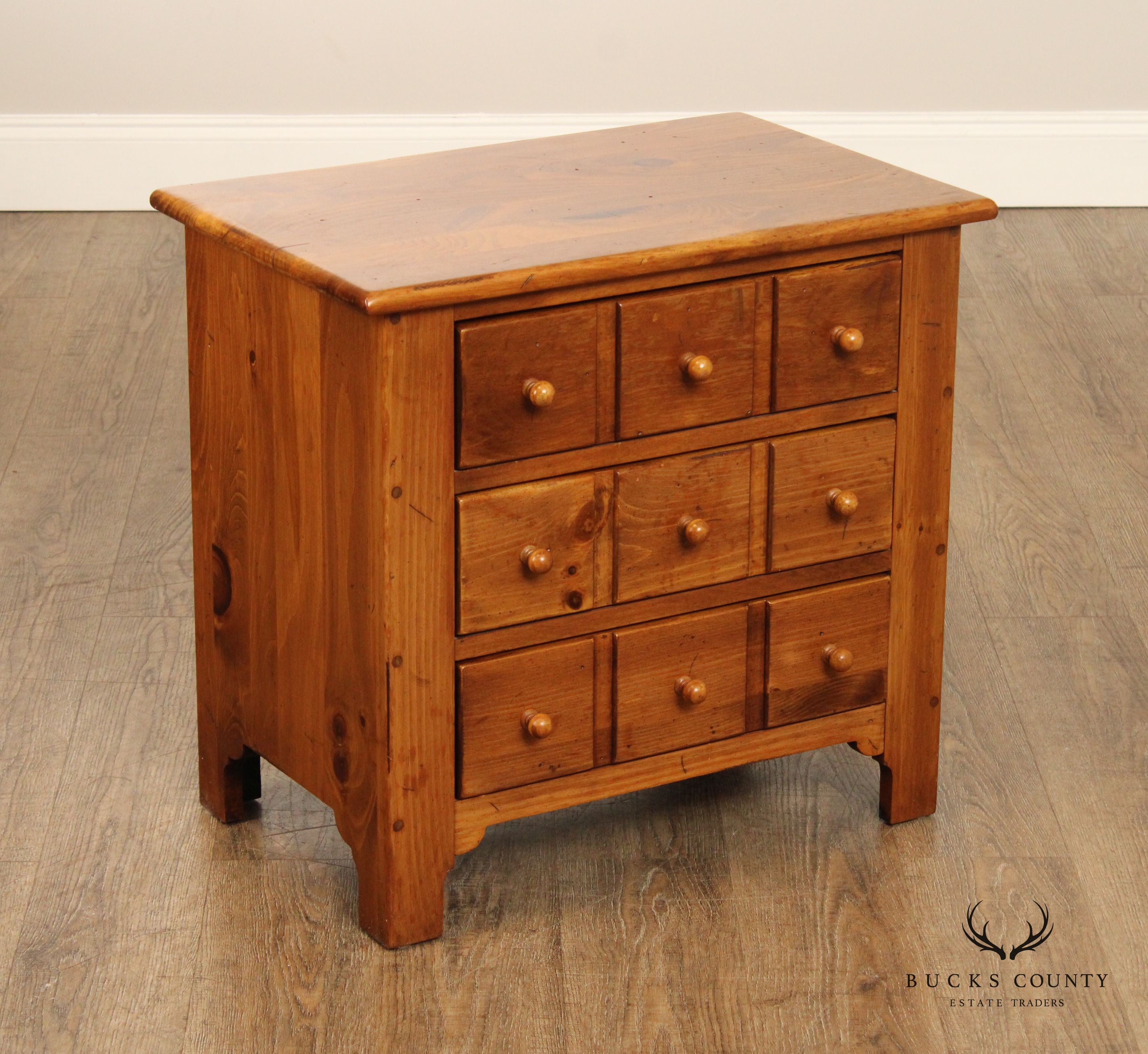 Ethan Allen Pine Apothecary Chest Style Nightstand