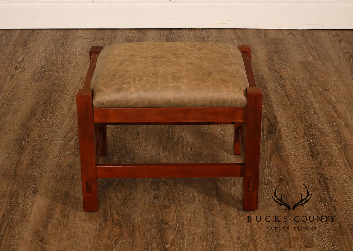 Stickley Mission Collection Cherry Spindle Footstool Ottoman