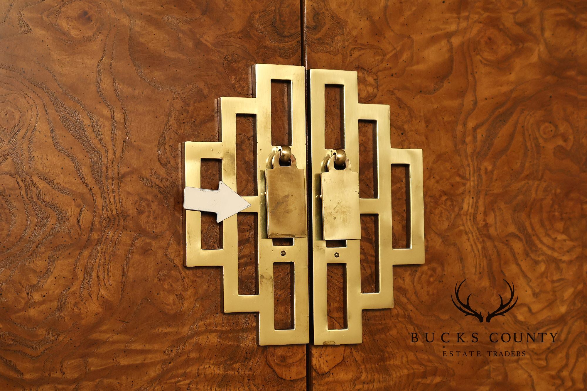 Century Chin Hua Furniture Asian Style Burl Wood Cabinet Armoire